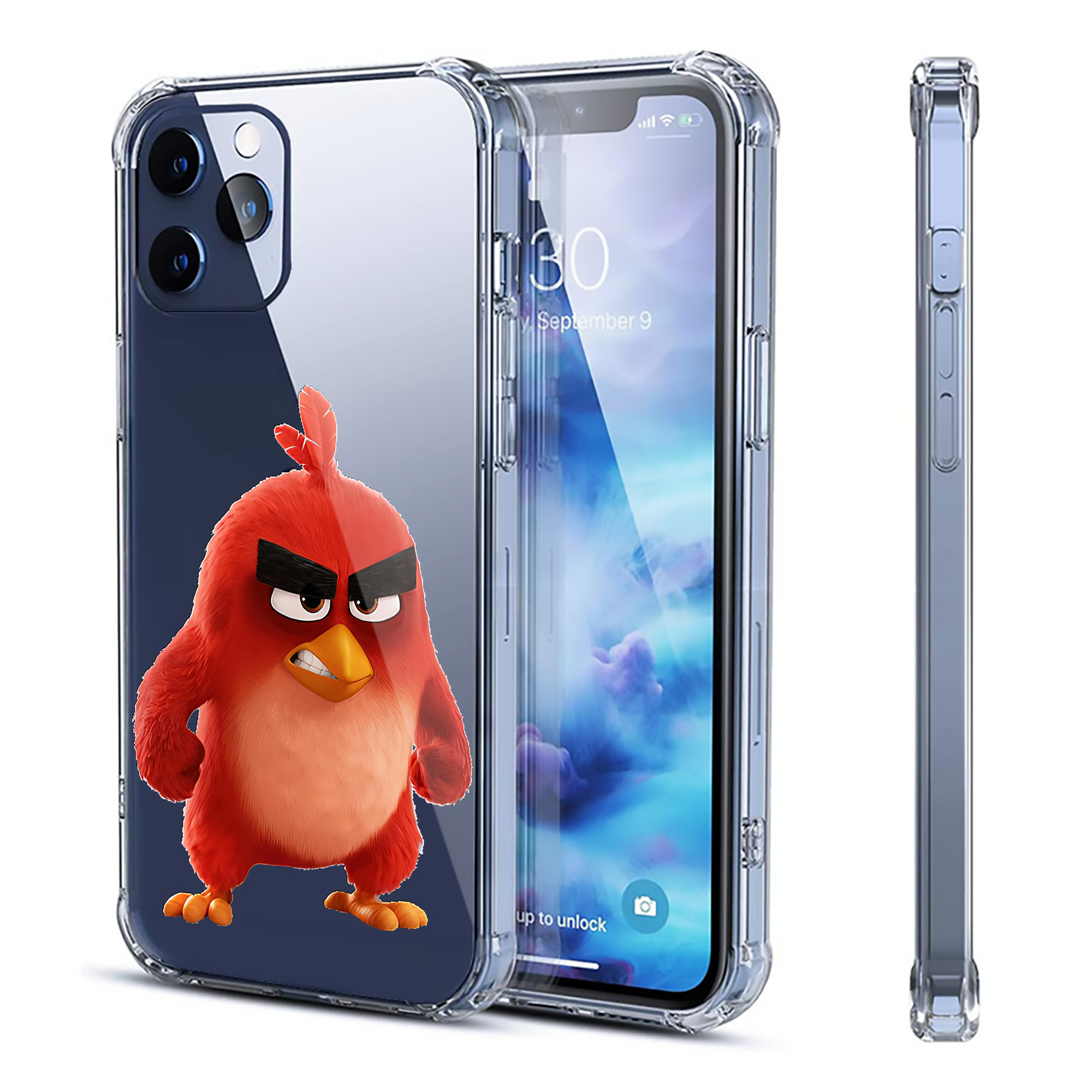 （画像用） Angry Birds アングリーバード 【iPhone 12シリーズ対応】透明スマホケース（クリアソフトケース）